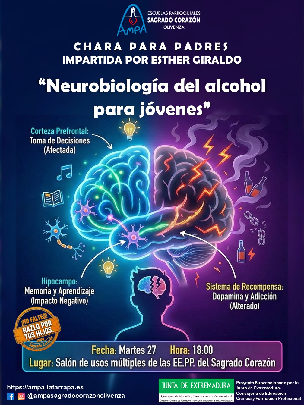 Lee más sobre el artículo ¿Cómo afecta el alcohol al cerebro adolescente? Una charla imprescindible para familias.